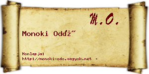 Monoki Odó névjegykártya